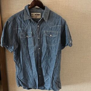 Urban Outfitters Casual Blue Button-Down Shirt
